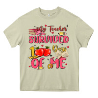 Mossy my teacher survived 100 days of me Heavy Core Tee - MaliasSmallBusiness