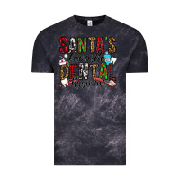 Cloud Black santa's favorite dental hygienist Vintage Tee - Jasminsmagicworld