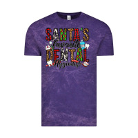 Cloud Purple santa's favorite dental hygienist Vintage Tee - Jasminsmagicworld