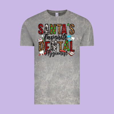 Santa's Favorite Dental Hygienist Vintage Tee Designed By Jasminsmagicworld