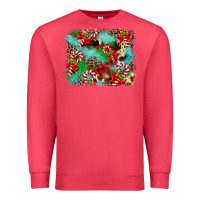 Cardinal Christmas Plaid Turquoise Glitter Cowhide Premium Sweatshirt - FaDigitalArtStudio