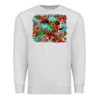 Dove Grey Christmas Plaid Turquoise Glitter Cowhide Premium Sweatshirt - FaDigitalArtStudio