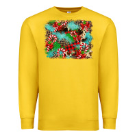 Lemon Christmas Plaid Turquoise Glitter Cowhide Premium Sweatshirt - FaDigitalArtStudio