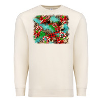 Sandshell Christmas Plaid Turquoise Glitter Cowhide Premium Sweatshirt - FaDigitalArtStudio