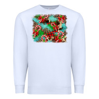 White Christmas Plaid Turquoise Glitter Cowhide Premium Sweatshirt - FaDigitalArtStudio