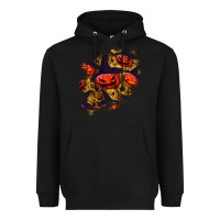 Black halloween pumpkin patch  2 Heavyweight Hoodie - BundleAndBundleShop