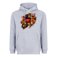 Heather Grey halloween pumpkin patch  2 Heavyweight Hoodie - BundleAndBundleShop