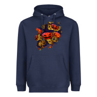 Navy halloween pumpkin patch  2 Heavyweight Hoodie - BundleAndBundleShop