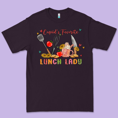 Cupids Favorite Lunch Lady Premium Tee Designed By Maliassmallbusiness