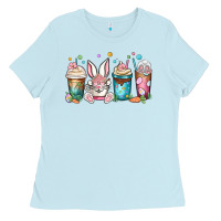 Baby Blue easter coffee cups Ladies Tee - MaliasSmallBusiness
