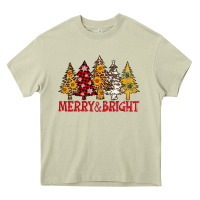 Mossy merry and bright leopard christmas trees Heavy Core Tee - AdoDesignShop
