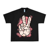 Black Floral Peace Sign Urban Heavy Tee - Jasminsmagicworld