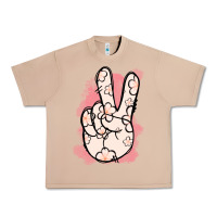 Burro Floral Peace Sign Urban Heavy Tee - Jasminsmagicworld