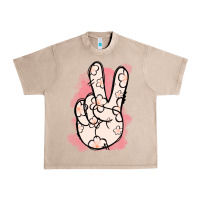French Oak Floral Peace Sign Urban Heavy Tee - Jasminsmagicworld