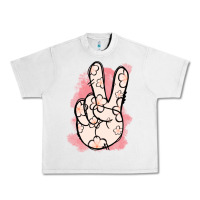 Lunar Rock Floral Peace Sign Urban Heavy Tee - Jasminsmagicworld
