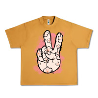 Peanut Butter Floral Peace Sign Urban Heavy Tee - Jasminsmagicworld