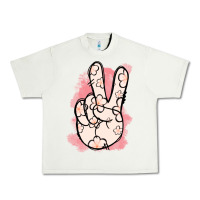 Pistachio Floral Peace Sign Urban Heavy Tee - Jasminsmagicworld
