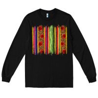 Black Mexico Serape Brushstroke Long Sleeve Tee - texasbilliewilder