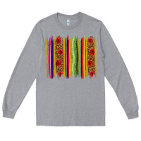Heather Grey Mexico Serape Brushstroke Long Sleeve Tee - texasbilliewilder