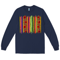 Navy Mexico Serape Brushstroke Long Sleeve Tee - texasbilliewilder