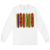 White Mexico Serape Brushstroke Long Sleeve Tee - texasbilliewilder