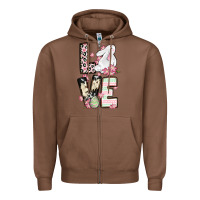 Chestnut Love Easter bunny Zipper Hoodie - OliviaCreatesArt