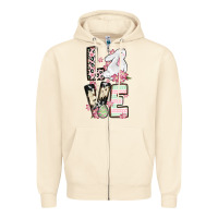 Sandshell Love Easter bunny Zipper Hoodie - OliviaCreatesArt