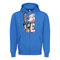 True Royal Love Easter bunny Zipper Hoodie - OliviaCreatesArt