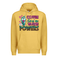 Antique Gold Coffee Gives Me Nurse Powers Premium Hoodie - FaDigitalArtStudio