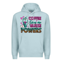 Blue Mist Coffee Gives Me Nurse Powers Premium Hoodie - FaDigitalArtStudio