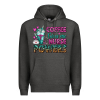 Charcoal Heather Coffee Gives Me Nurse Powers Premium Hoodie - FaDigitalArtStudio