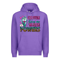 Purple Coffee Gives Me Nurse Powers Premium Hoodie - FaDigitalArtStudio