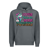 Rock Coffee Gives Me Nurse Powers Premium Hoodie - FaDigitalArtStudio
