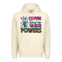 Sandshell Coffee Gives Me Nurse Powers Premium Hoodie - FaDigitalArtStudio