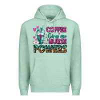 Seafoam Coffee Gives Me Nurse Powers Premium Hoodie - FaDigitalArtStudio
