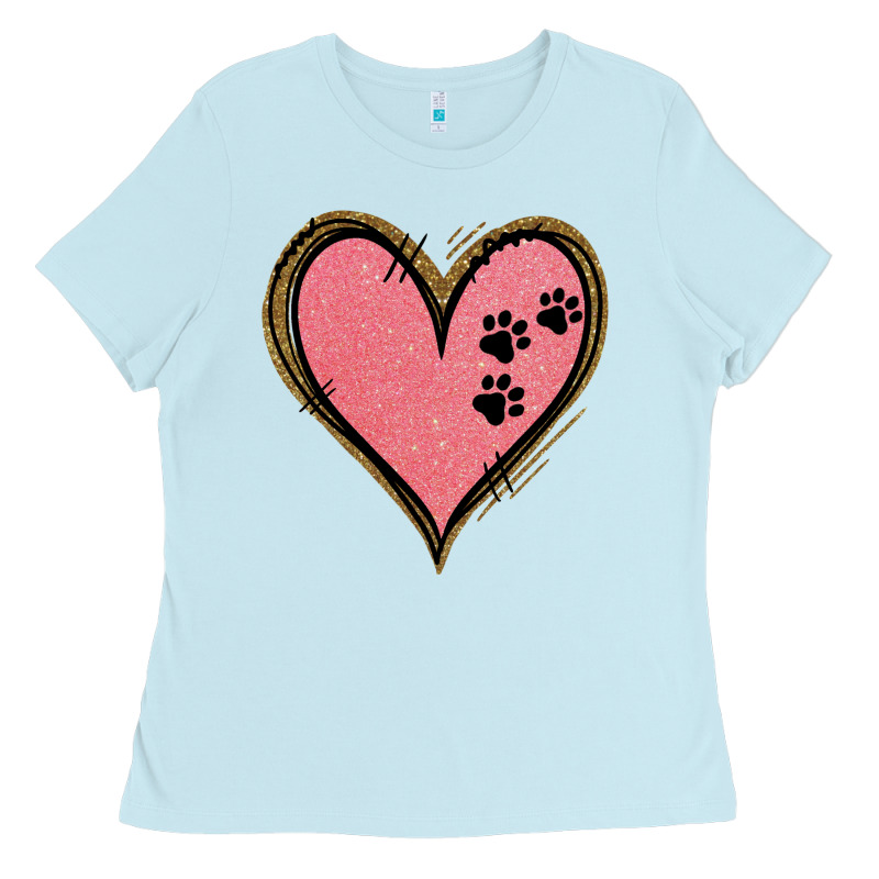 Pink Glitter Heart Ladies Tee by Jasminsmagicworld | Teevron