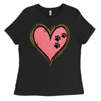 Black Pink Glitter Heart Ladies Tee - Jasminsmagicworld