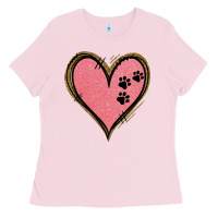 Bubblegum Pink Pink Glitter Heart Ladies Tee - Jasminsmagicworld