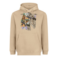 Mushroom inhale peace exhale chaos chest Heavyweight Hoodie - FaDigitalArtStudio