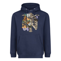 Navy inhale peace exhale chaos chest Heavyweight Hoodie - FaDigitalArtStudio