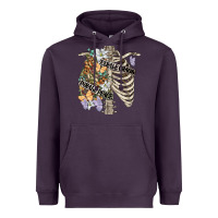 Plum inhale peace exhale chaos chest Heavyweight Hoodie - FaDigitalArtStudio
