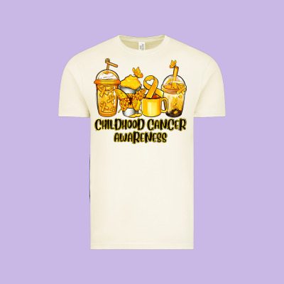 Childhood Cancer Awareness Coffee Vintage Tee Designed By Jasminsmagicworld