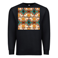 Black native american aztec seamless pattern 1 Premium Sweatshirt - BundleAndBundleShop