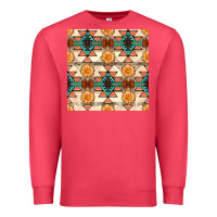 Cardinal native american aztec seamless pattern 1 Premium Sweatshirt - BundleAndBundleShop