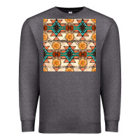 Charcoal Heather native american aztec seamless pattern 1 Premium Sweatshirt - BundleAndBundleShop
