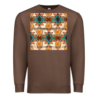 Chestnut native american aztec seamless pattern 1 Premium Sweatshirt - BundleAndBundleShop