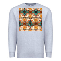 Heather Grey native american aztec seamless pattern 1 Premium Sweatshirt - BundleAndBundleShop