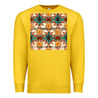 Lemon native american aztec seamless pattern 1 Premium Sweatshirt - BundleAndBundleShop