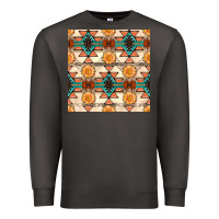 Smoke native american aztec seamless pattern 1 Premium Sweatshirt - BundleAndBundleShop