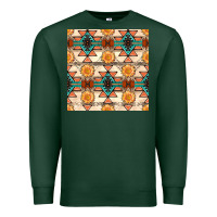 Sports Green native american aztec seamless pattern 1 Premium Sweatshirt - BundleAndBundleShop